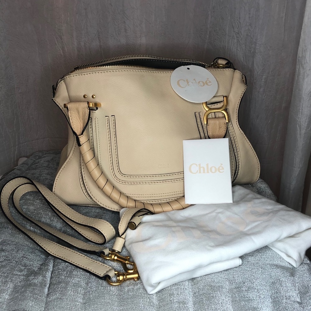 Chloe Medium Marcie Bag- Blondie Beige - Picture 2 of 8
